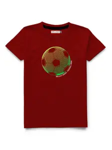 HELLCAT Boys Graphic Printed Cotton T-shirt