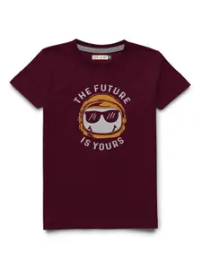 HELLCAT Boys Typography Printed Regular Fit Cotton T-shirt