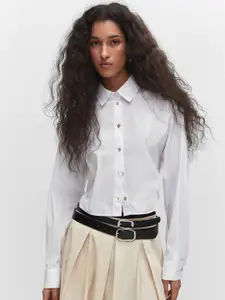 MANGO Women Solid Casual Shirt