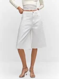 MANGO Women High-Rise Denim Shorts