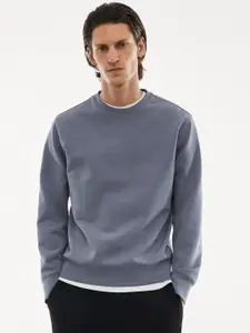 MANGO MAN Long Sleeves Round Neck Sweatshirt