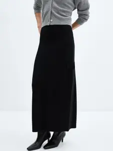 MANGO Back Slit Straight Maxi Length Skirt