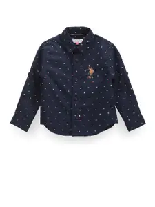 U.S. Polo Assn. Kids Boys Classic Printed Pure Cotton Casual Shirt