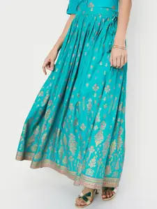 Max Floral Print A-Line Maxi Skirt