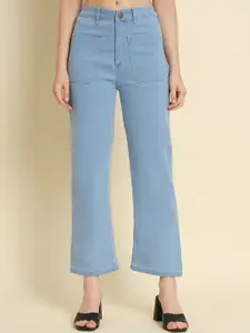 BAESD Women Jean Straight Fit Mid-Rise Cotton Stretchable Jeans