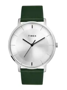 Timex Men Printed Dial & Leather Straps Analogue Watch TW0TG8013