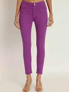 BAESD Women Jean Skinny Fit Mid-Rise Clean look Stretchable Cotton Jeans