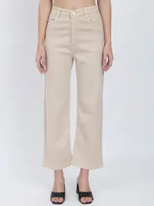 BAESD Women Jean Straight Fit Mid-Rise Clean Look Stretchable Cotton Jeans