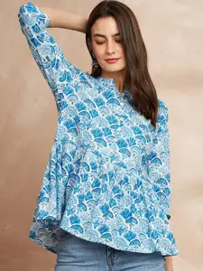 all about you Ethnic Motifs Printed Pure Cotton Straight Kurti