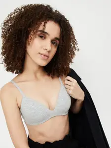 max Striped Full Coverage Lightly Padded Bra With All Day Comfort