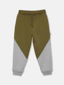 mackly Boys Colourblocked Pure Cotton Joggers