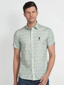 U.S. Polo Assn. Denim Co. Slim Fit Geometric Printed Casual Shirt