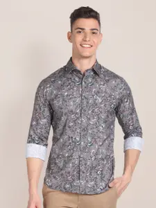 U.S. Polo Assn. Floral Printed Twill Weave Pure Cotton Casual Shirt