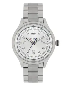 Helix Men Silver-Toned Analogue Watch TW003HG16