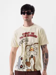 The Souled Store Humour and Comic Looney Tunes Graphic Printed Pure Cotton T-Shirt