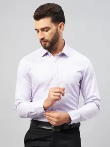LOUIS STITCH Comfort Micro Checked Cotton Formal Shirt