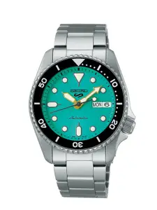 SEIKO Men Mother of Pearl Dial & Stainless Steel Bracelet Style Straps Analogue Automatic Motion Powered Watch