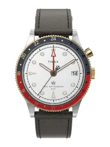Timex Premium Men Leather Textured Straps Analogue Watch TW2U99100UJ