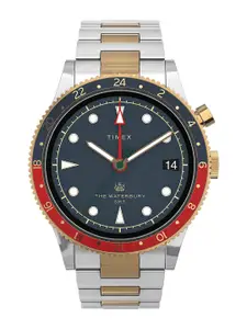 Timex Men Blue Dial & Stainless Steel Bracelet Style Straps Analogue Watch TW2U90600UJ