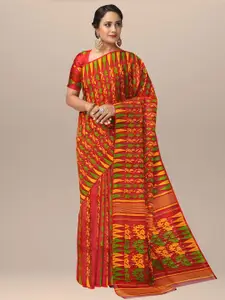 SARIKA Ethnic Motifs Woven Design Pure Cotton Jamdani Saree