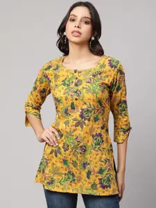 AKIMIA Floral Printed Pure Cotton Straight Kurti