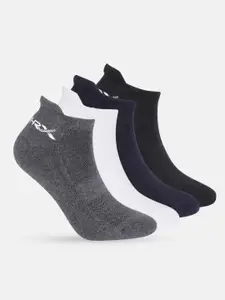HRX by Hrithik Roshan Men Set of 4 Assorted Ankle Length Socks