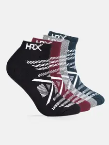 HRX by Hrithik Roshan Men Set of 4 Assorted Ankle Length Socks