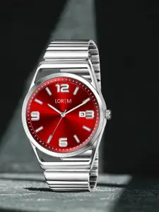 LOREM Men Bracelet Style Straps Analogue Watch LR156-CM