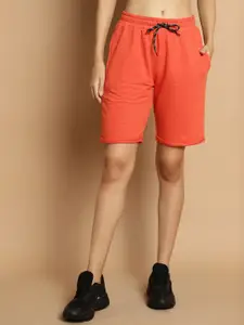 DOOR74 Women Mid-Rise Cotton Regular Shorts