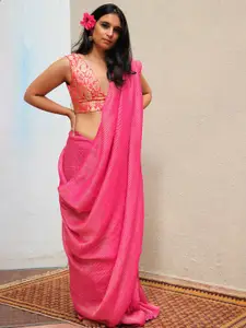 Chidiyaa Striped Zari Detailed Saree