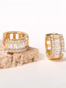 Jewels Galaxy Contemporary Hoop Earrings