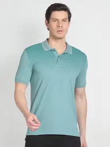 Arrow New York Geometric Printed Polo Collar T-shirt