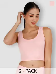 SELFCARE Pack Of 2 Breathable Crop Thermal Tops