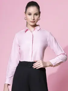 ASCIIBLUES Slim Fit Spread Collar Formal Shirt