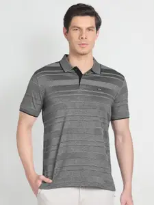 Arrow Sport Striped Polo Collar T-shirt