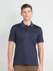 Arrow Polo Collar Short Sleeve Pockets Cotton Regular T-shirt