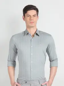 Arrow New York Slim Fit Windowpane Checks Formal Shirt