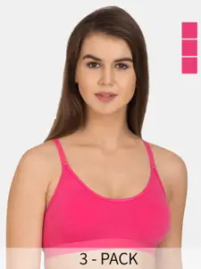 Tweens Pack Of 3 Full Coverage All Day Comfort Low Support Workout Bra