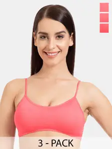 Tweens Pack of 3 Full Coverage Lightly Padded Bralette Bra With All Day Comfort
