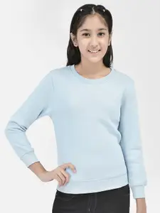 Crimsoune Club Girls Round Neck Cotton Pullover Sweatshirt
