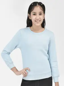 Crimsoune Club Girls Round Neck Cotton Pullover Sweatshirt