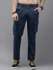 Roadster Men Pure Cotton Mid Rise Cargo Trousers