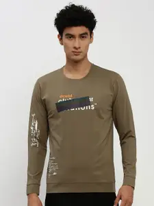 SHOWOFF Printed Round Neck Cotton Sweatshirt