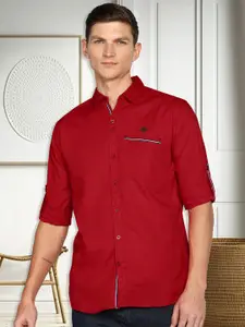 Kuons Avenue Smart Slim Fit Opaque Linen Cotton Casual Shirt