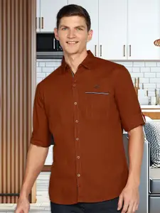 Kuons Avenue Smart Slim Fit Opaque Linen Cotton Casual Shirt