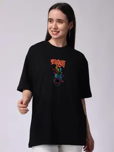 The Label Bar Graphic Printed Oversized Cotton Longline T-Shirt