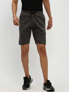 SHOWOFF Men Typography Printed Mid Rise Cotton Sports Shorts