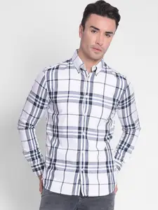 Crimsoune Club Slim Fit Tartan Checked Casual Shirt