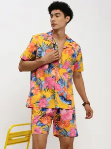 SHOWOFF Tropical Printed Shirt And Shorts