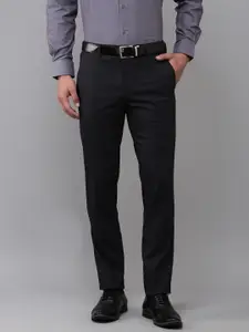 Van Heusen Men Checked Slim Fit Formal Trousers